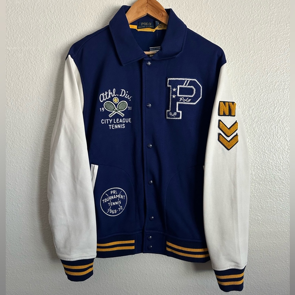 Polo Ralph Lauren Letterman Patched NY RL Athl. Div. Tennis Jacket Men’s Sizes
